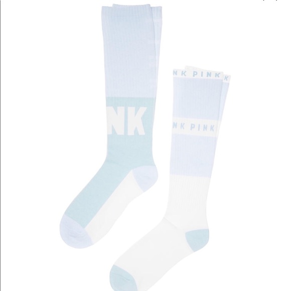 PINK Victoria's Secret Accessories - VS PINK Blue knee length socks